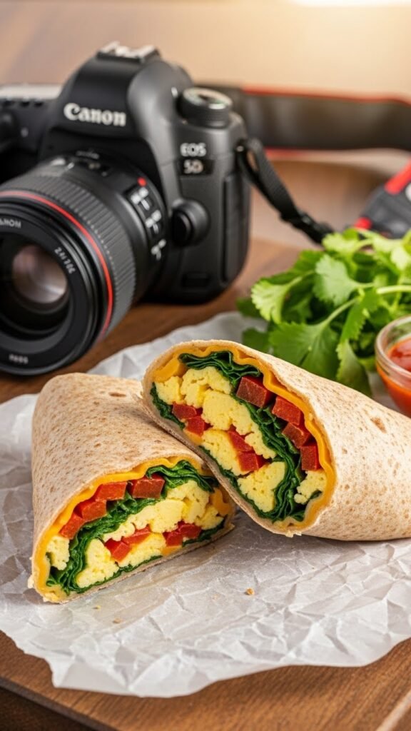 Simple Egg and Veggie Breakfast Wraps