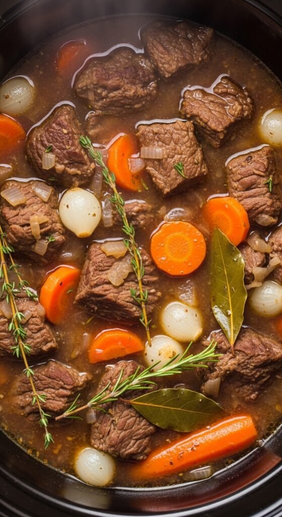 Slow Cooker Beef and Carrots