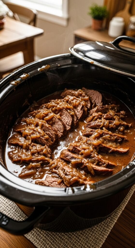 Slow Cooker Beef and Onion Gravy