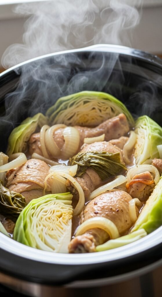 Slow Cooker Chicken and Cabbage