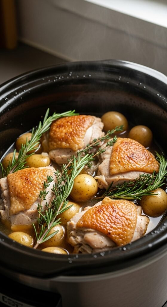 Slow Cooker Chicken and Potatoes