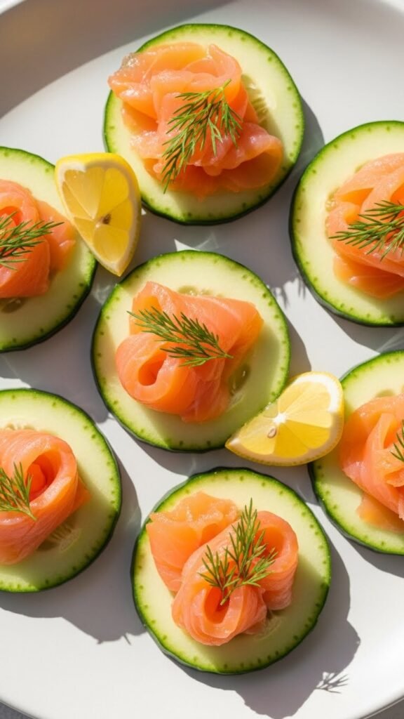 Smoked Salmon Cucumber Bites