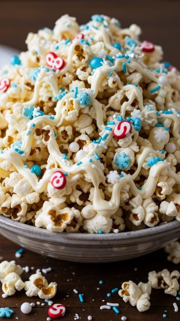 Snowy White Chocolate Popcorn