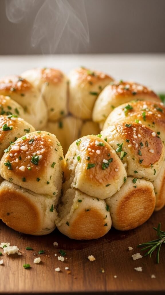 Soft Vegan Garlic Pull-Apart Bread