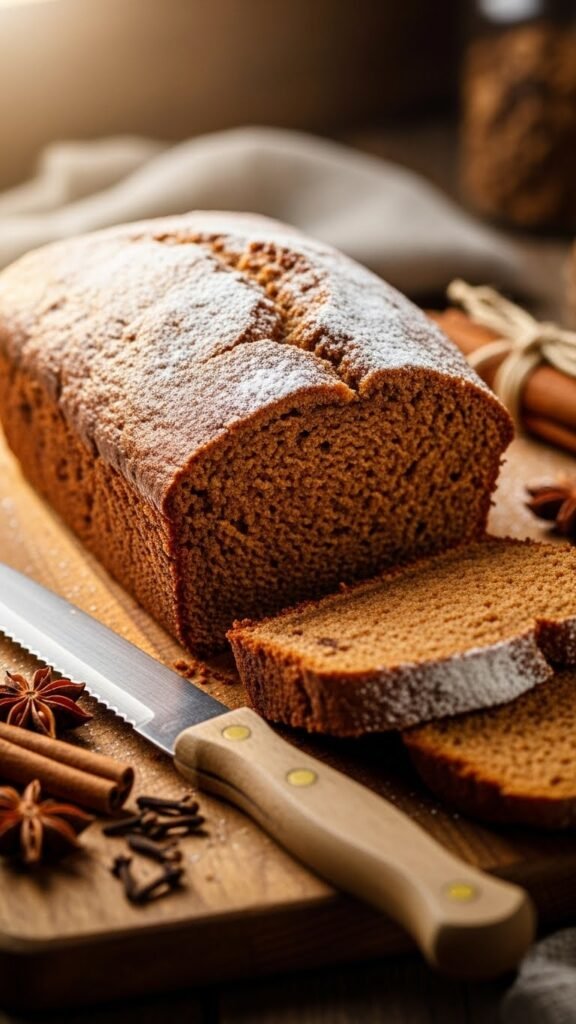 Soft Vegan Gingerbread Loaf