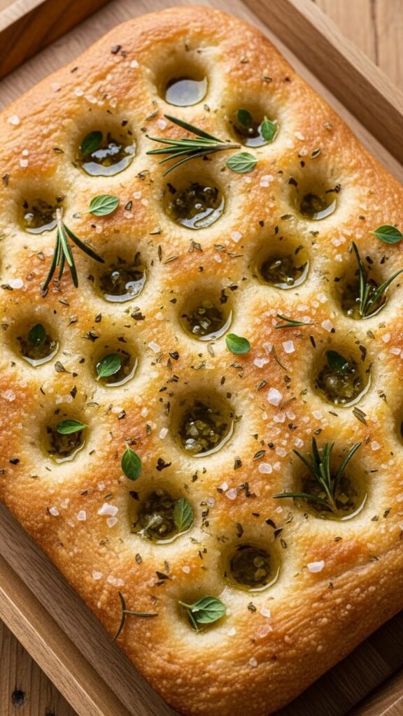 Soft Vegan Herb Focaccia