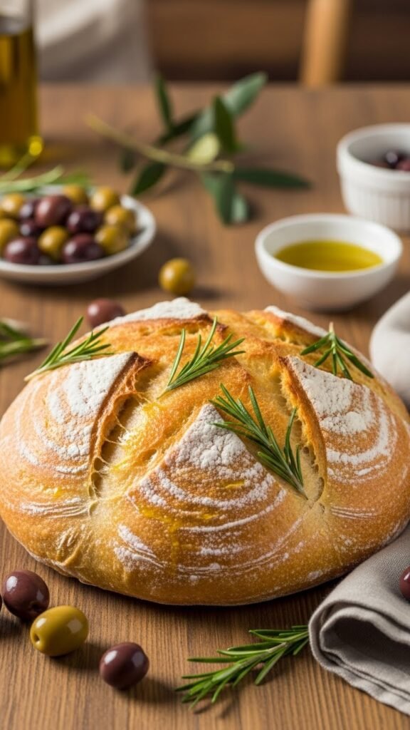 Soft Vegan Rosemary Olive Oil Bread