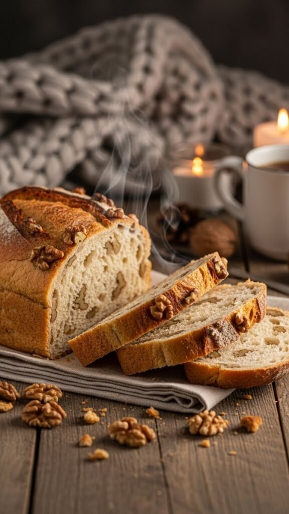 Soft Vegan Walnut Bread