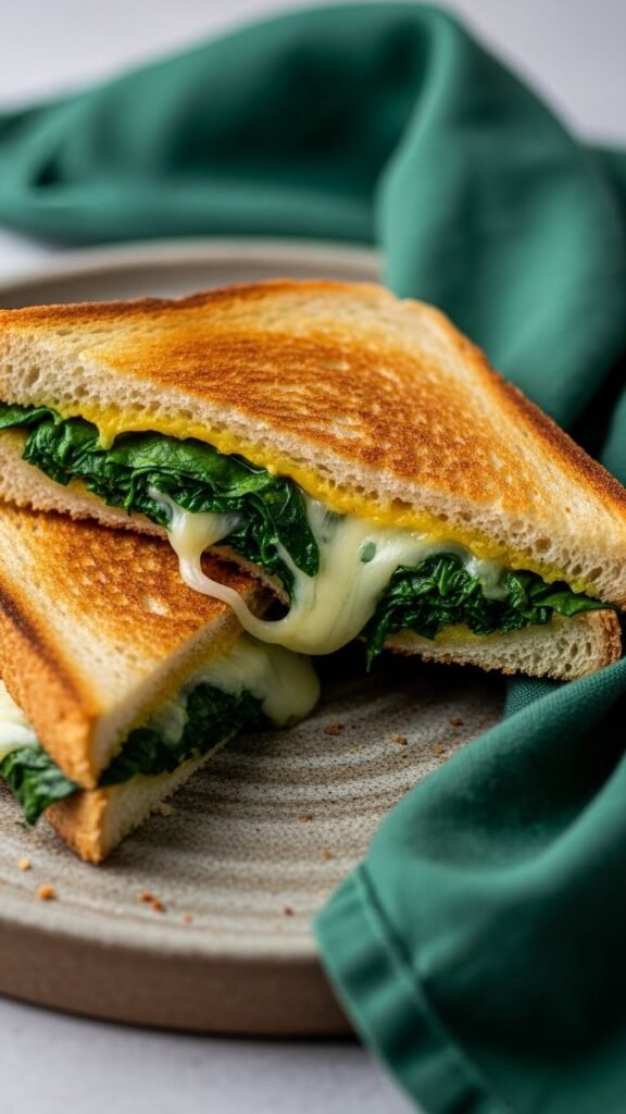 Spinach and Cheese Grilled Sandwich