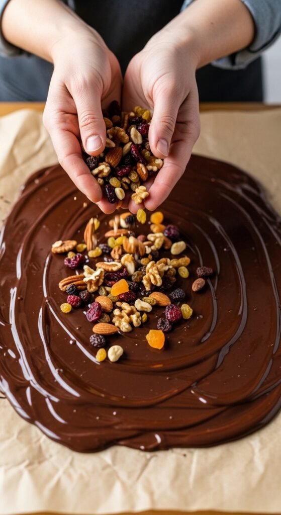 Spreading and Topping Your Chocolate Bark