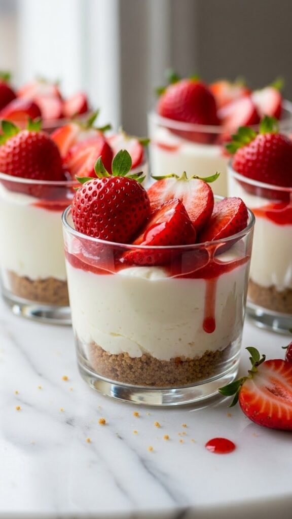 Strawberry Cheesecake Cups