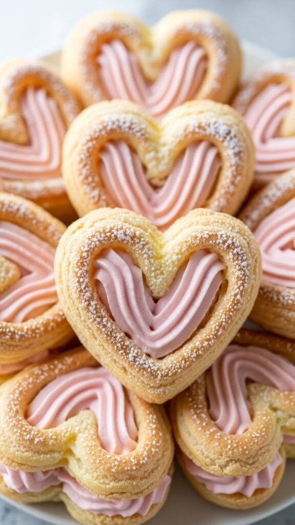 Strawberry Cream Puff Hearts