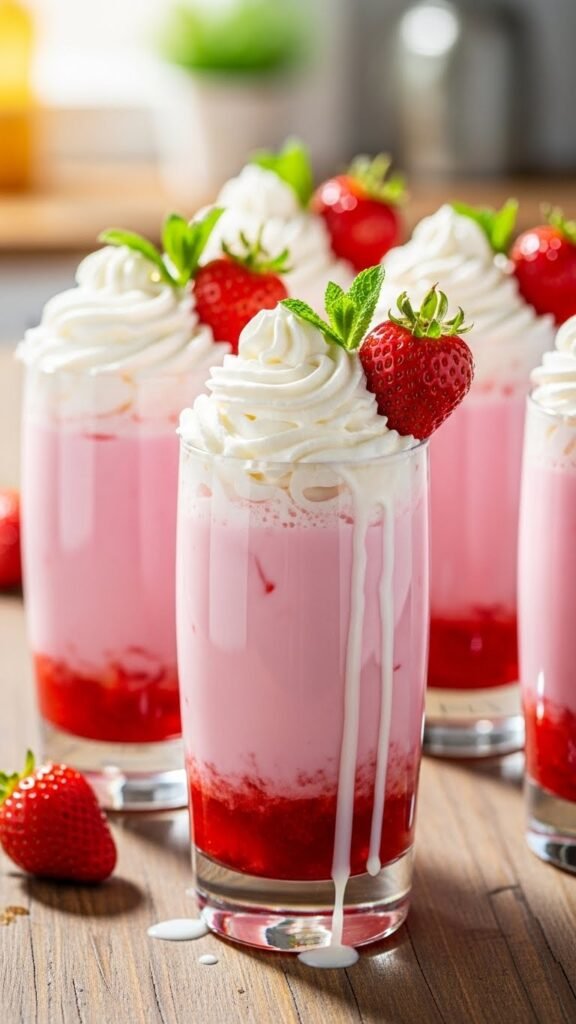 Strawberry Milk Cups