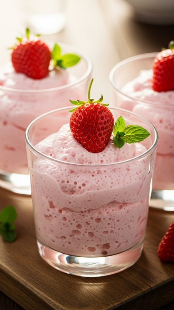 Strawberry Mousse Cups