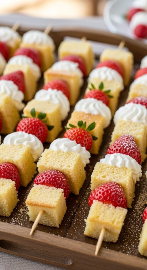 Strawberry Shortcake Skewers