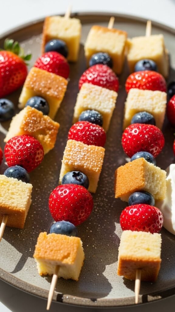 Strawberry Shortcake Skewers