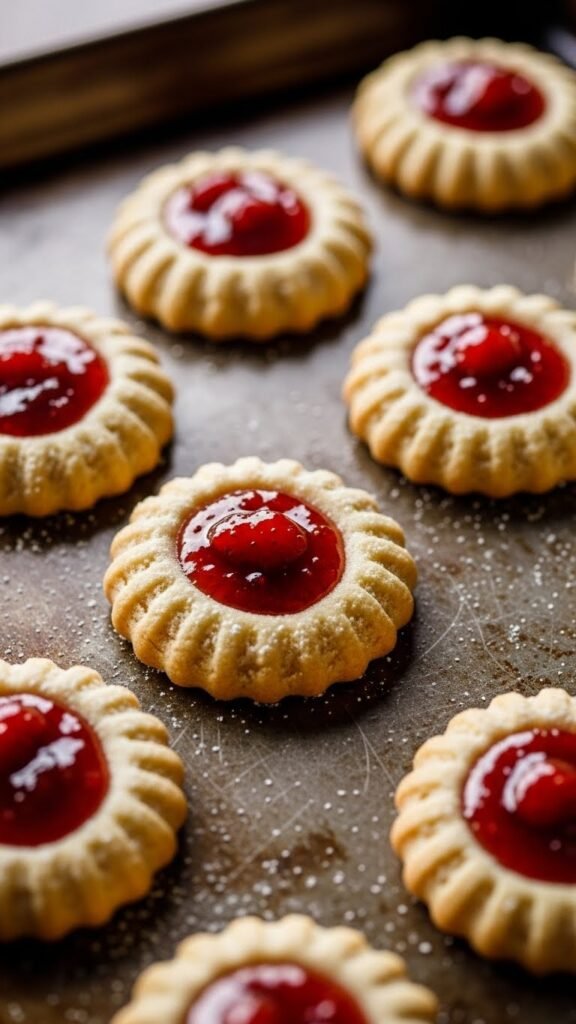 Strawberry Thumbprint Cookies