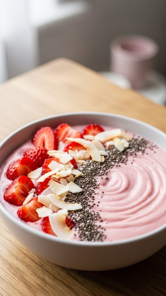 Strawberry Vanilla Smoothie Bowl