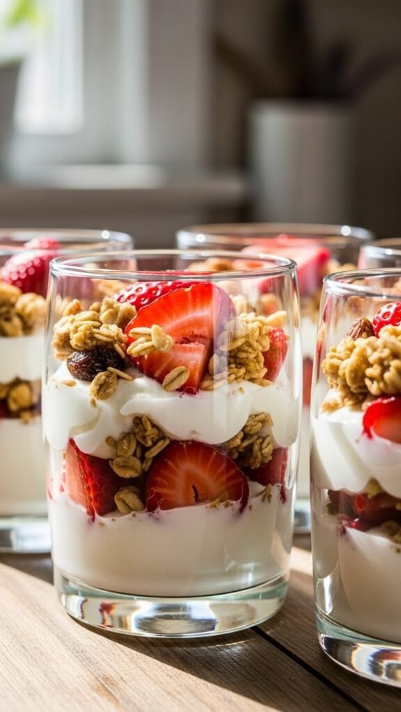Strawberry Yogurt Parfait Cups