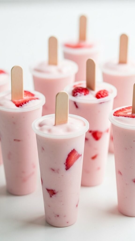 Strawberry Yogurt Pops