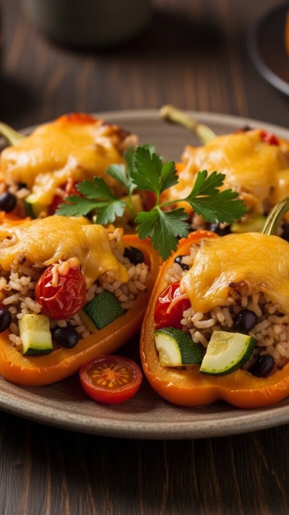 Stuffed Bell Peppers with Rice
