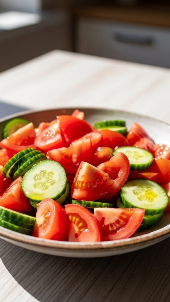 Tomato Cucumber Chop Salad