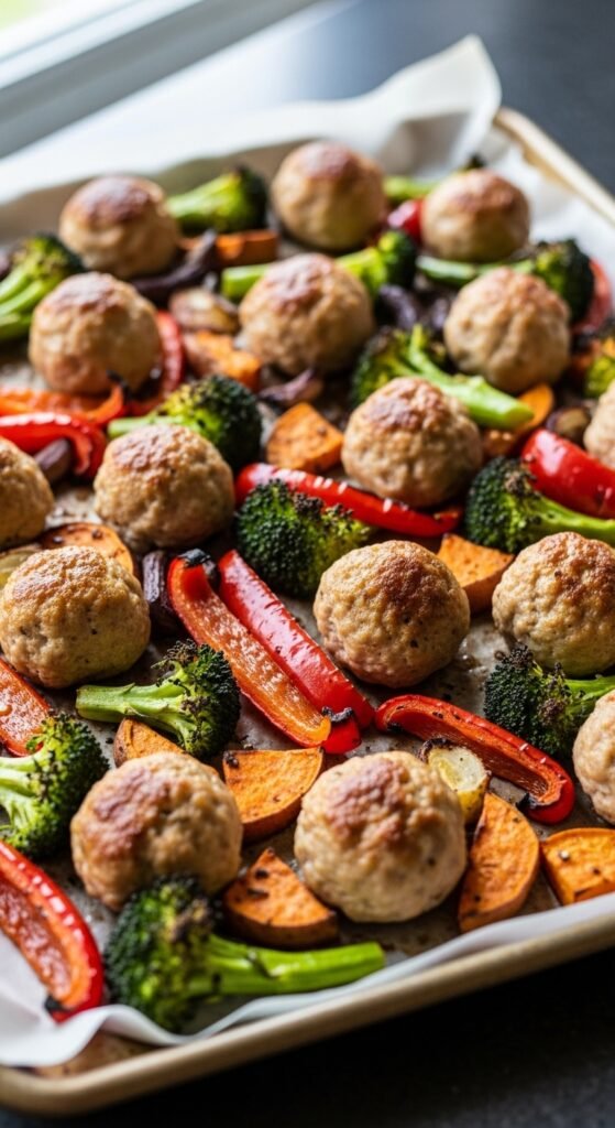 Turkey Meatballs and Vegetables