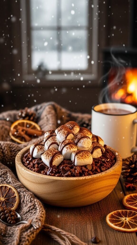 Vegan Hot Chocolate Oat Bowl