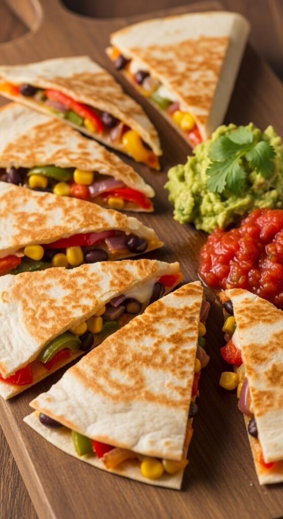 Veggie Quesadilla Slices