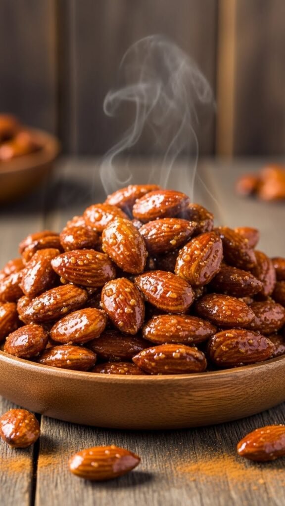 Warm Maple Cinnamon Almonds