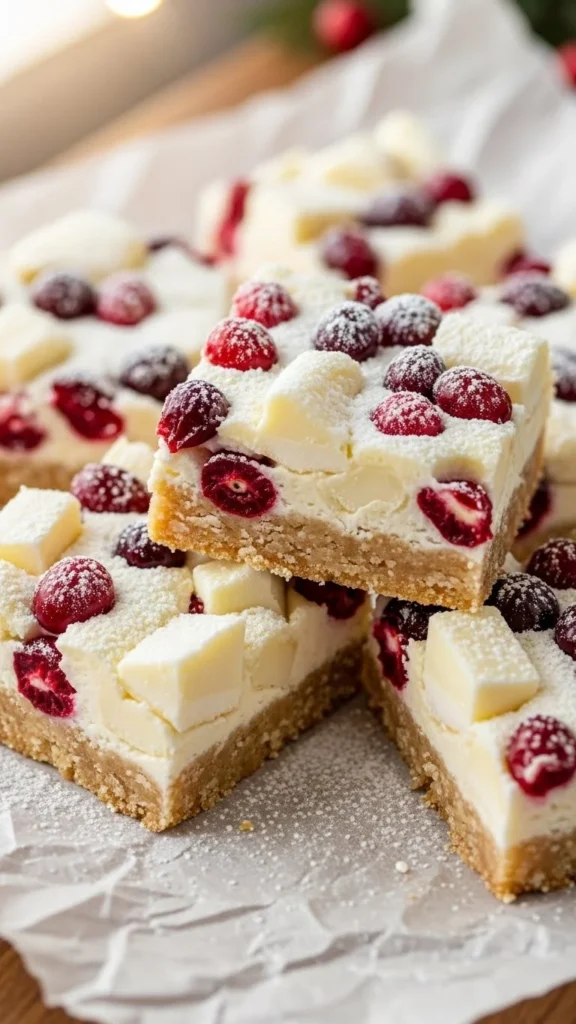 Winter Cranberry White Chocolate Bars