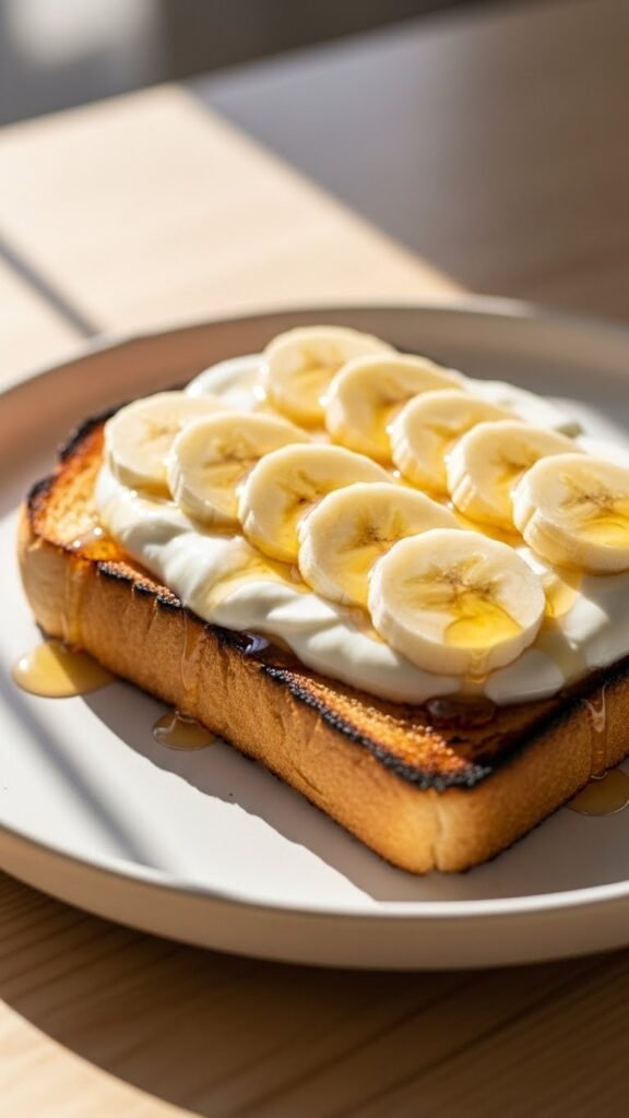 Yogurt Banana Breakfast Toast