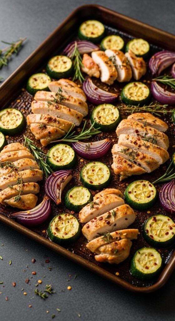 Zucchini Chicken Tray Dinner