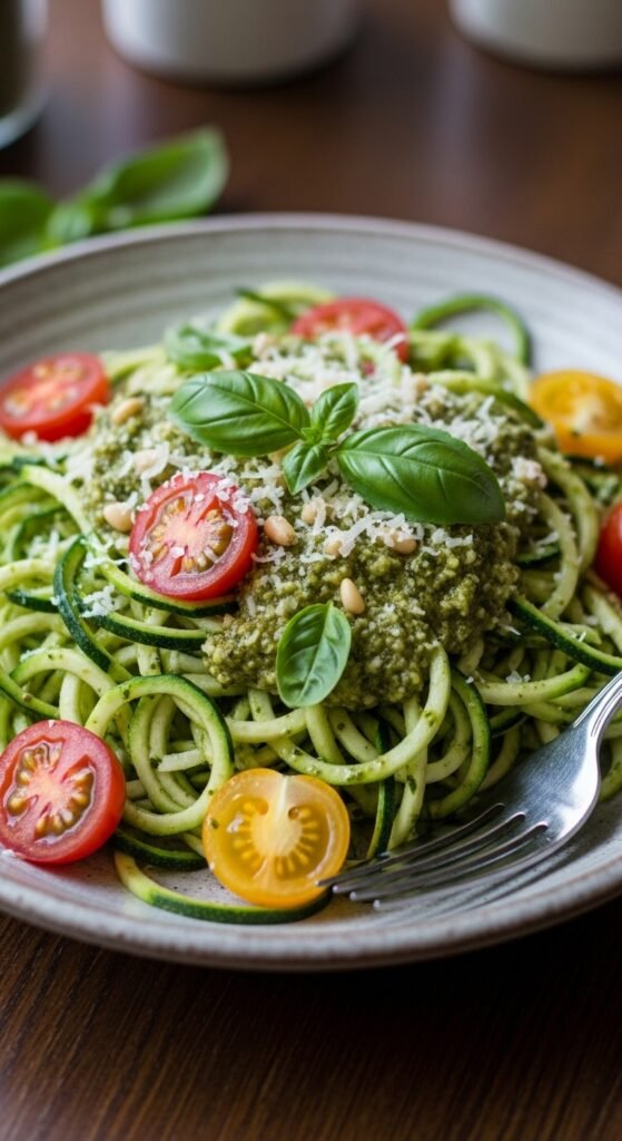 Zucchini Noodles with Pesto