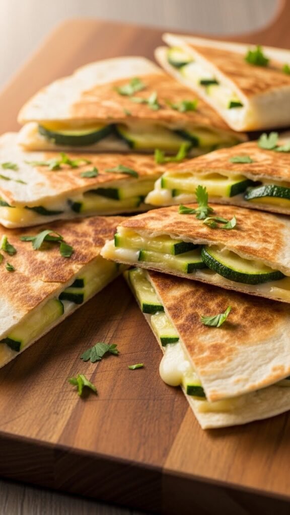 Zucchini and Cheese Quesadillas