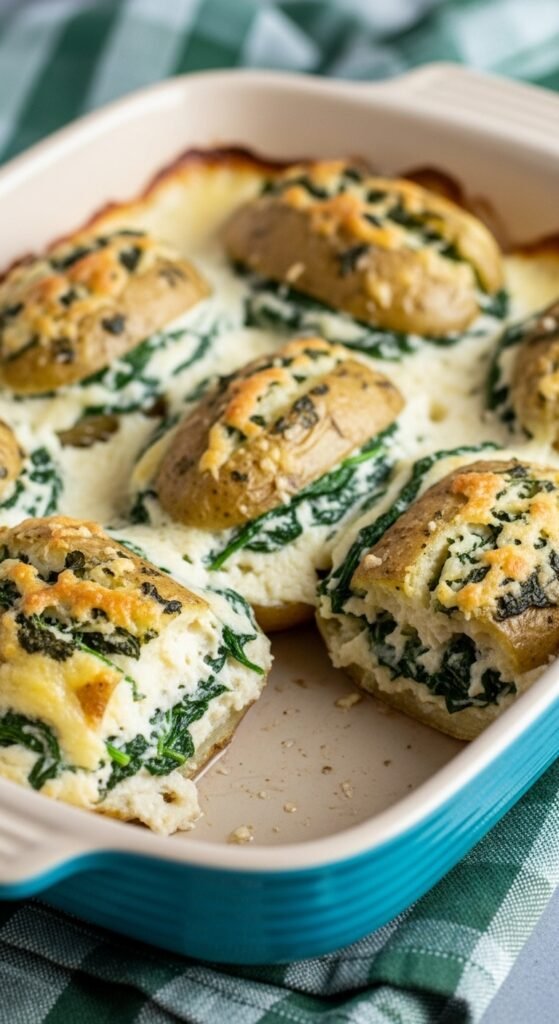 Creamy Potato and Spinach Bake