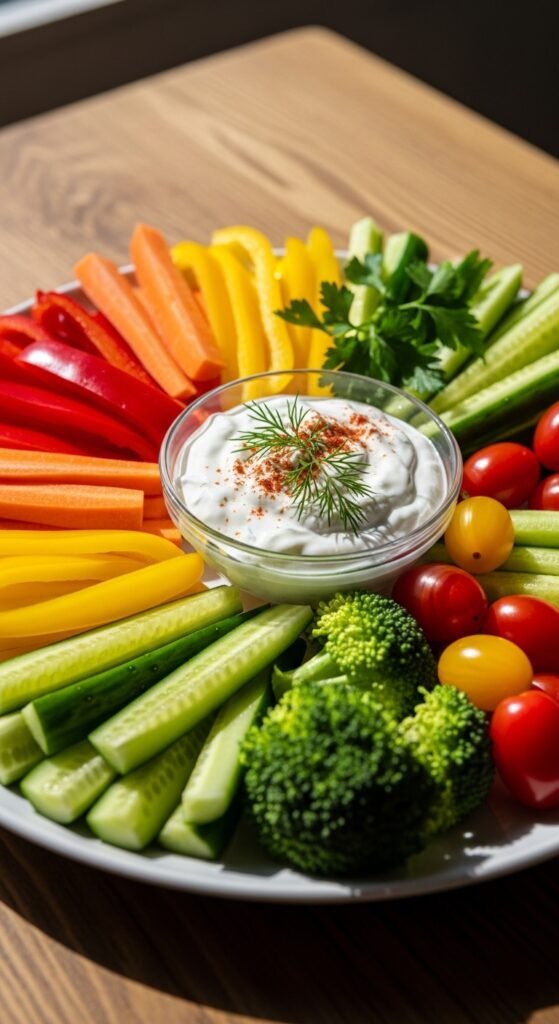 Herbed Yogurt Vegetable Dip Plate