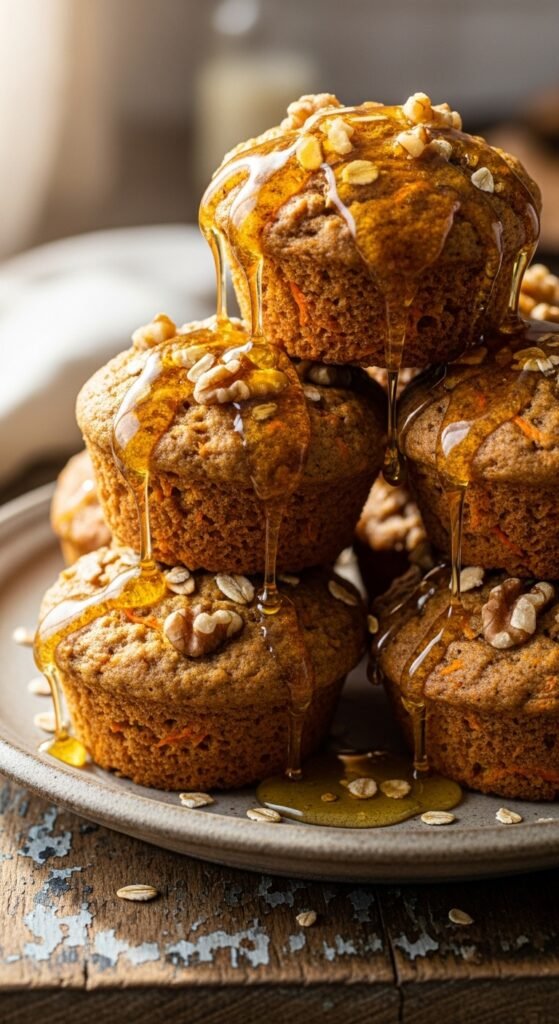 Honey Glazed Carrot Muffins