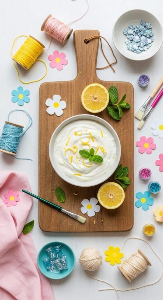 Lemon Yogurt Dip Boards