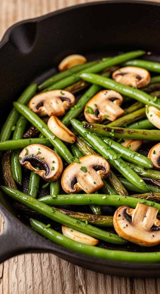 Green Bean and Mushroom Skillet