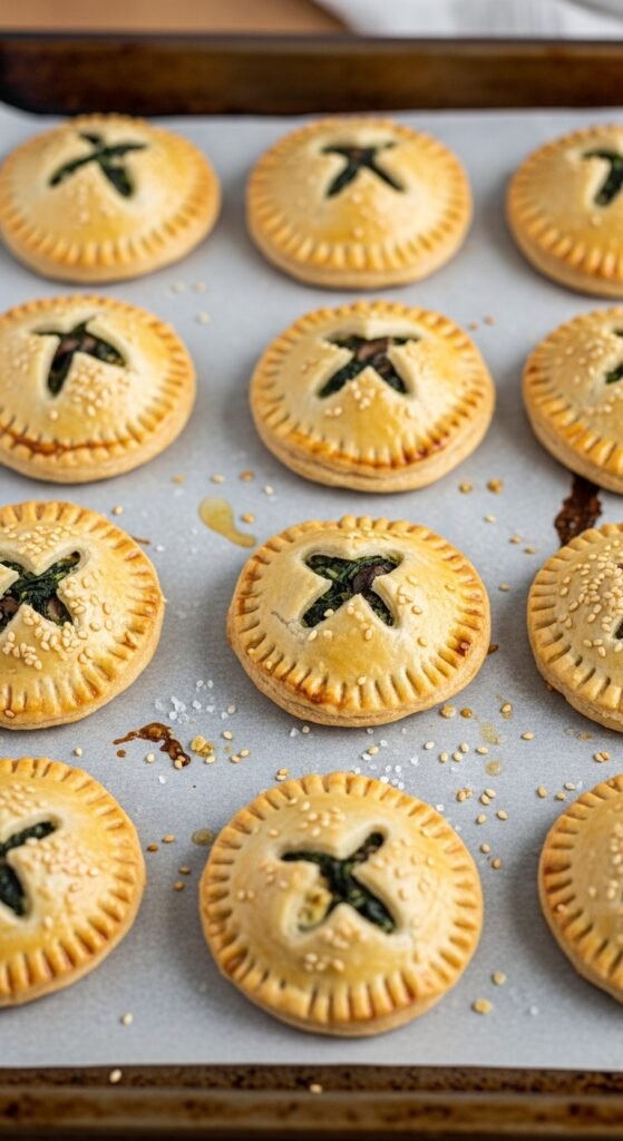 Spinach and Mushroom Hand Pies