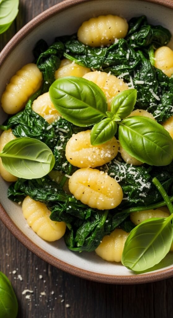 Soft Gnocchi with Greens