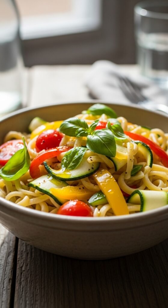 Spring Veggie Pasta with Olive Oil