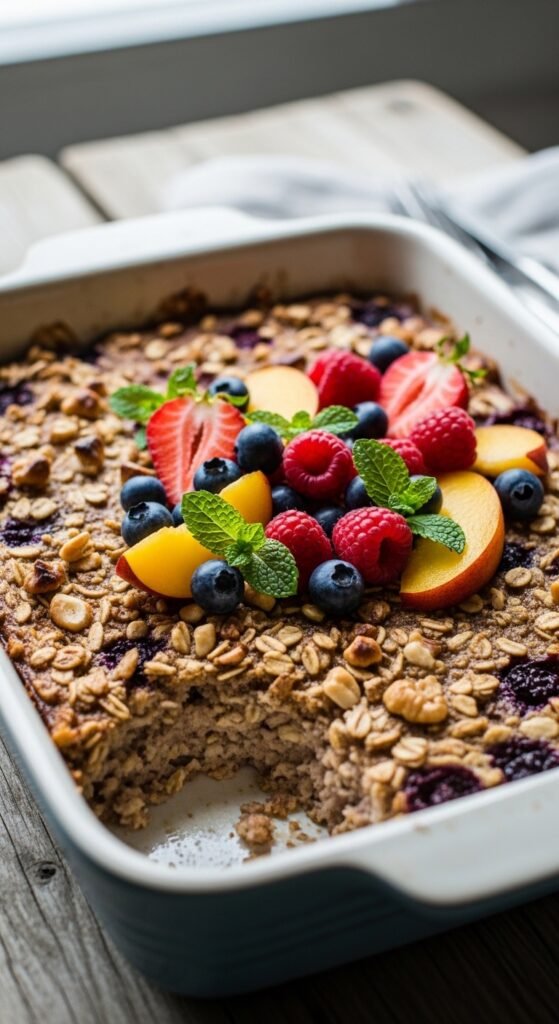 Baked Oatmeal with Fruit