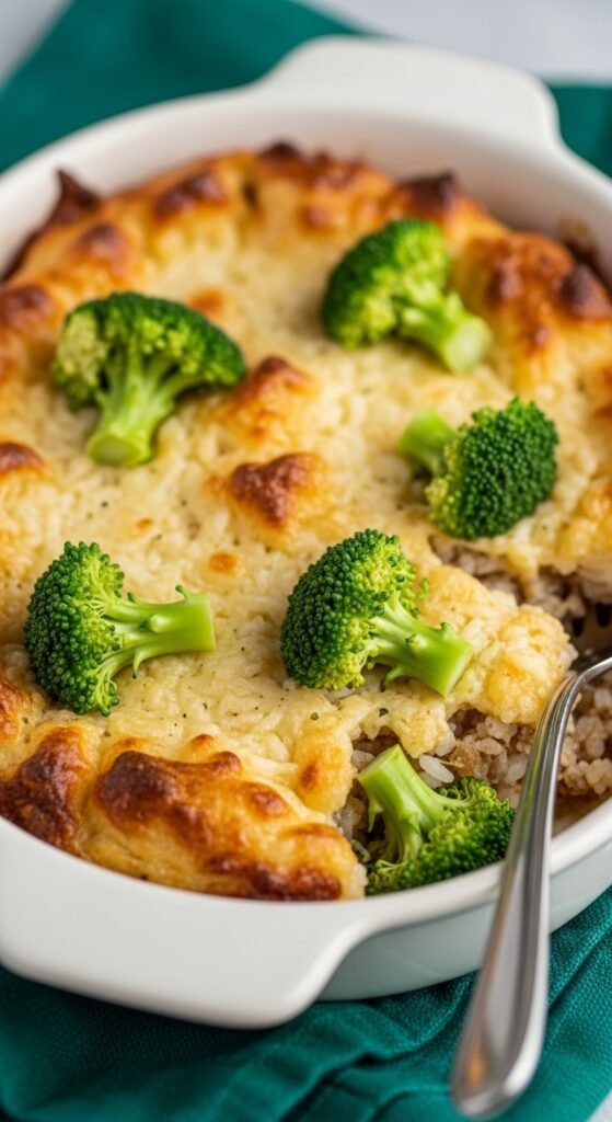 Cheesy Broccoli and Rice Casserole