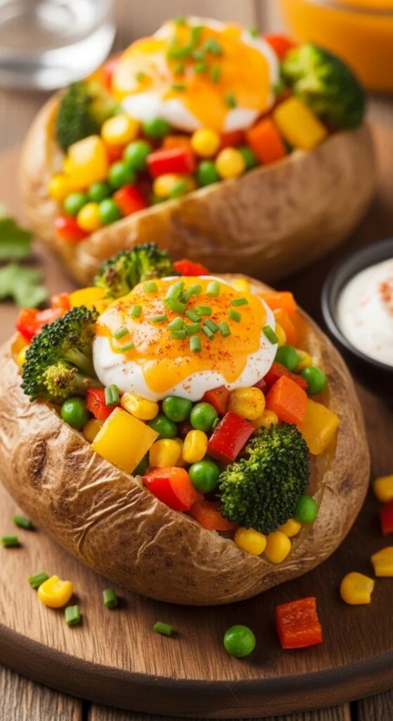 Veggie Stuffed Baked Potatoes