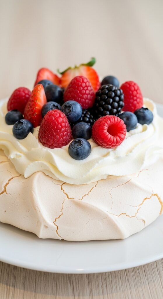 Triple Berry Pavlova