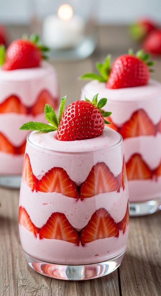 Strawberry Mousse Parfaits