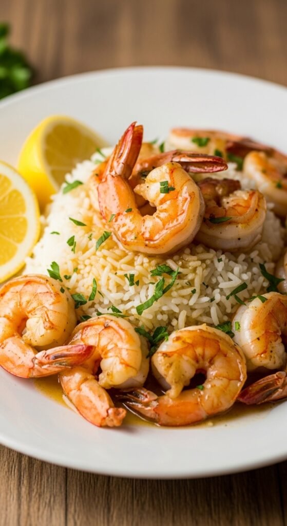 Garlic Butter Shrimp and Rice
