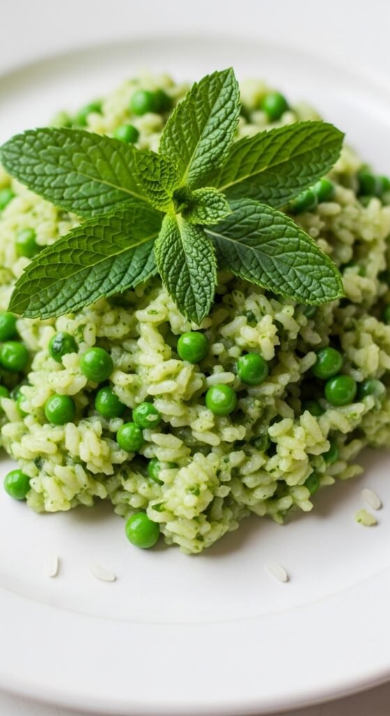 Spring Pea and Mint Rice